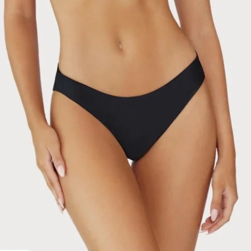 NWT PQ Swim Midnight Black High Cut Teeny Bikini Bottom